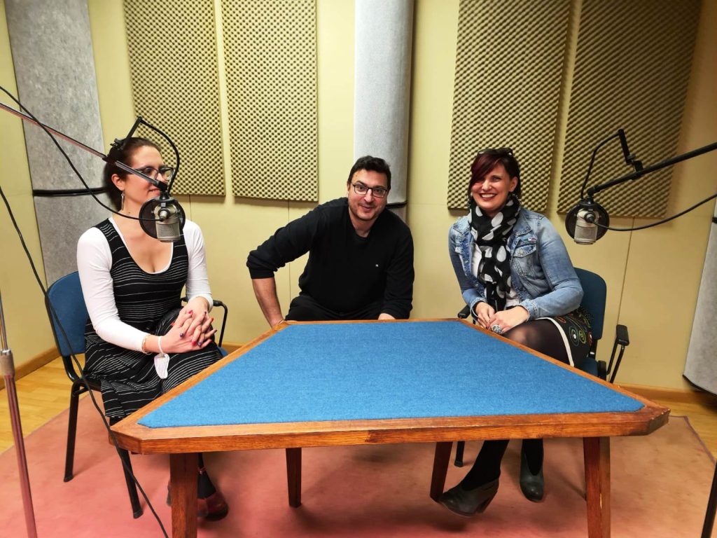 Jelena Lešaja i Karolina Zlatar Radigović u studiju s Tomislavom Šovagovićem